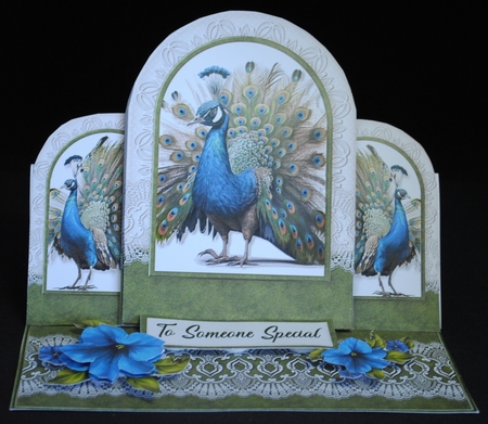 Ravishing Peacock Easel Kit-2 by Yvonne Middleton