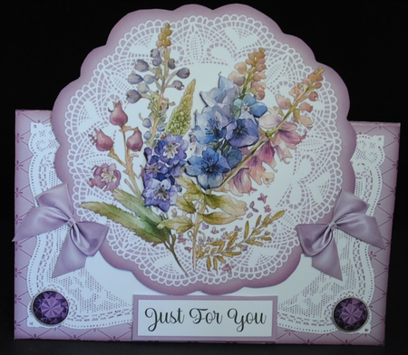 A Bumper Kit of 12 Birth Month Floral All Occasions 7 x 7 Shaped Cards by Yvonne Middleton