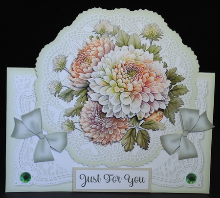 A Bumper Kit of 12 Birth Month Floral All Occasions 7 x 7 Shaped Cards by Yvonne Middleton