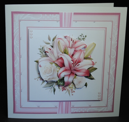 Pink Lilies and Roses by Yvonne Middleton