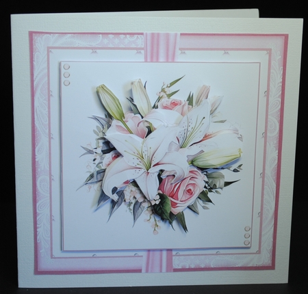 Pink Lilies and Roses by Yvonne Middleton