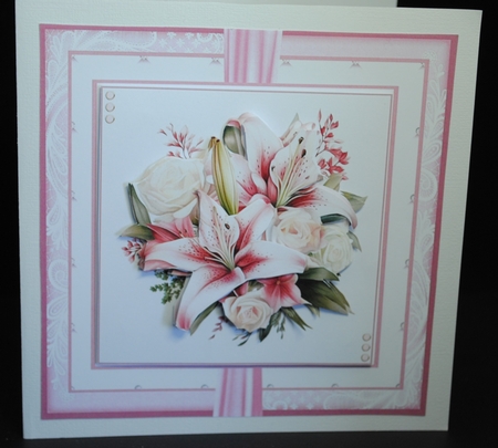 Pink Lilies and Roses by Yvonne Middleton