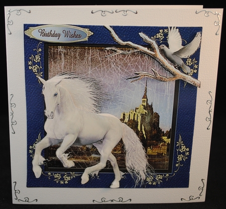 Horses and Birds 2 - Quick Card by Yvonne Middleton