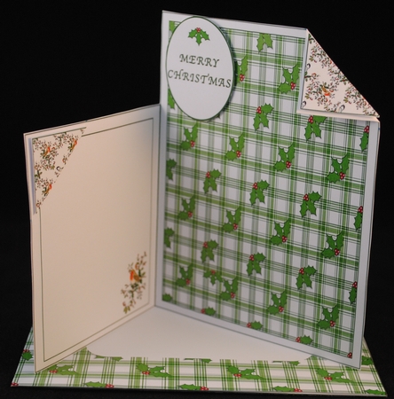 Fold Back Corner Robin Christmas Card by Yvonne Middleton