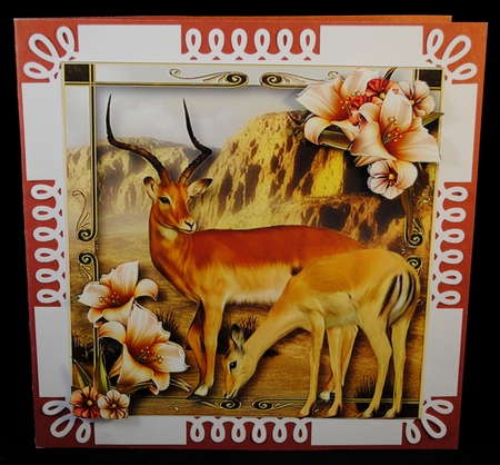 The Peaceful Antelopes 8x8 Quick Topper by Yvonne Middleton