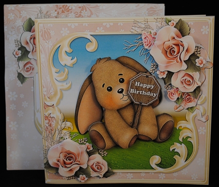 Bunny with Sign Large Card Kit by Yvonne Middleton
