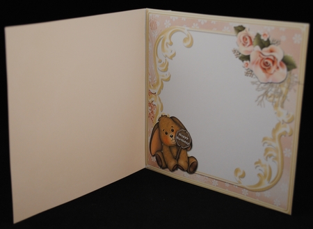 Bunny with Sign Large Card Kit by Yvonne Middleton