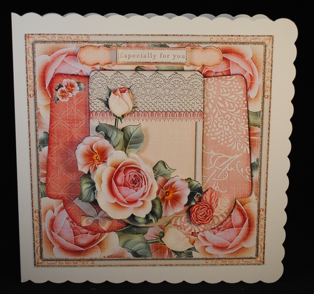 Cute Tags and Roses Card Topper 854 by Yvonne Middleton