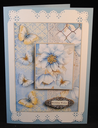 Cardtopper with Matching Envelope Ice Rose 869 by Yvonne Middleton