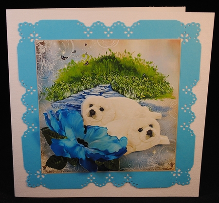 Twin Pups Topper & Decoupage by Yvonne Middleton