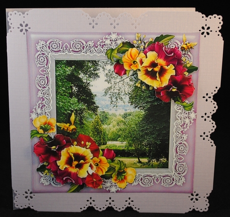 Tyntesfield An Enchanted Garden 8 x 8 Floral Decoupage Card Sheet by Yvonne Middleton
