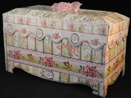 Shabby Chic French Jewellery Chest - Rustic Rose by Yvonne Middleton