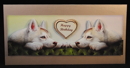 Large Dl Card Thinking Of You by Yvonne Middleton