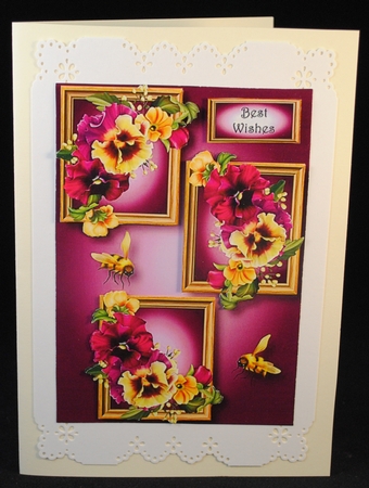 Pretty Pansies Frame Trio by Yvonne Middleton