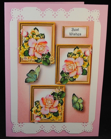 Pink & Yellow Flowers Frame Trio by Yvonne Middleton