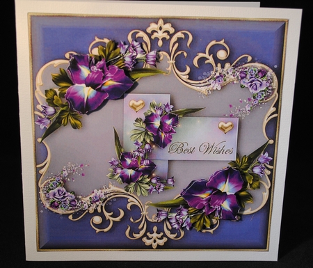 Iris Magic Card Topper 2 by Yvonne Middleton