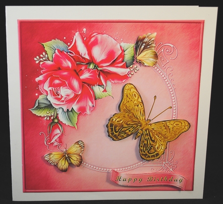 Butterflies and Roses by Yvonne Middleton