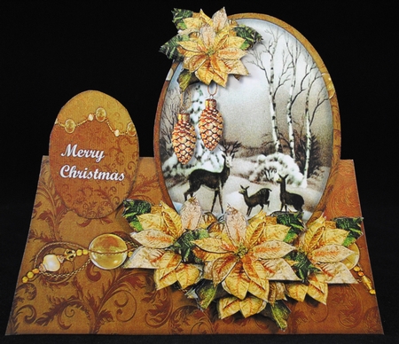 Over The Edge Golden Christmas Mini Kit by Yvonne Middleton