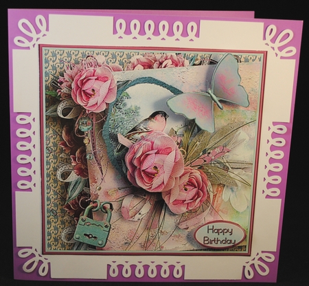 Shabby Chic Stack Decoupage Card by Yvonne Middleton