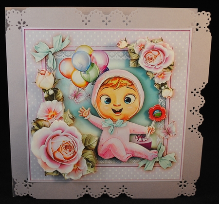Baby Girl Birthday Card Mini Kit by Yvonne Middleton