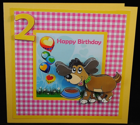 Happy Birthday - Puppy by Yvonne Middleton