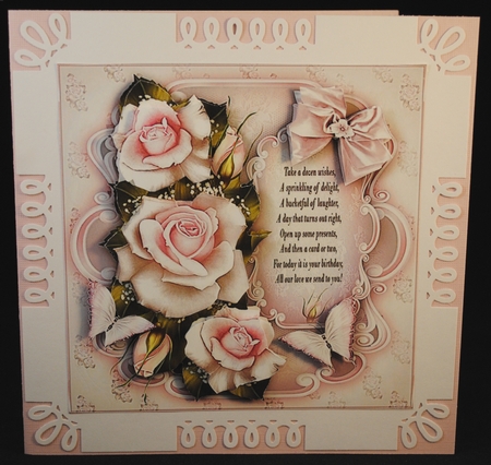 White Vintage Roses Card Mini Kit by Yvonne Middleton