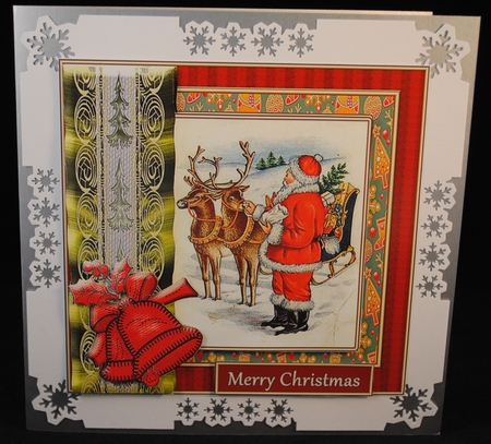 Santa and Reindeers by Yvonne Middleton