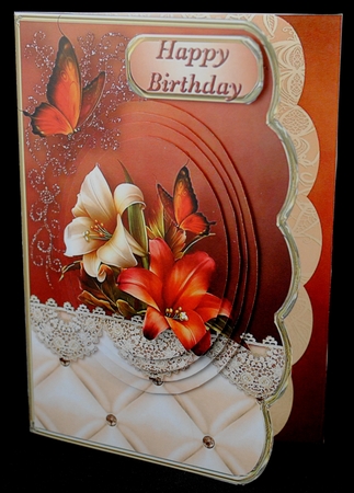 Lilies - Scallop Edged Card Mini Kit by Yvonne Middleton