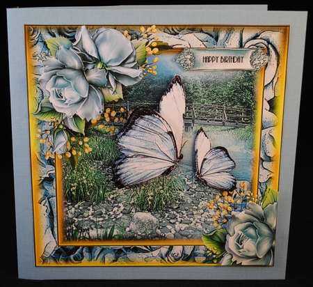 The River Butterflies Card Front Kit by Yvonne Middleton