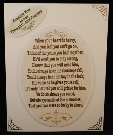 Three Male Sympathy Verse Toppers by Yvonne Middleton