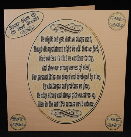 Three Encouragement Verse Toppers by Yvonne Middleton