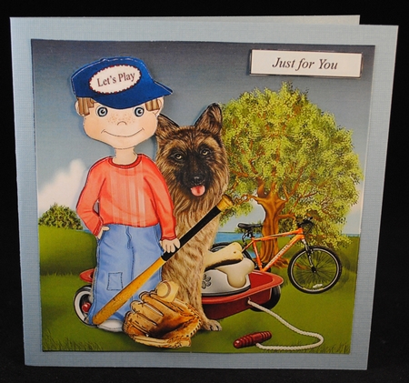 Lets Play Ball Topper with Decoupage by Yvonne Middleton