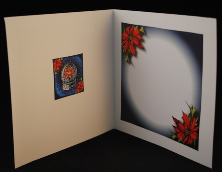 Watercolour Snowglobe - Poinsettia by Yvonne Middleton