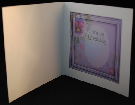 Pansy Birthday Inserts for Pansy Teabag Toppers by Yvonne Middleton