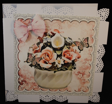 Pretty porcelain Roses in a bowl 8x8 by Yvonne Middleton