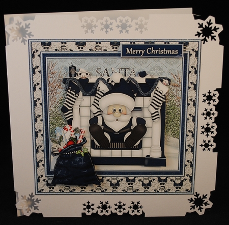 Santa -Blue by Yvonne Middleton