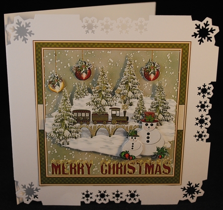 Merry Christmas Snowmen - Train by Yvonne Middleton
