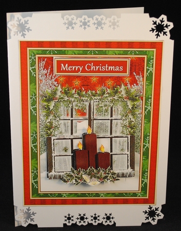 Christmas Windows - Candles - Red by Yvonne Middleton