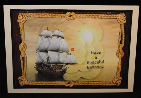 Sailboat Birthday Scalloped Pyramid by Yvonne Middleton