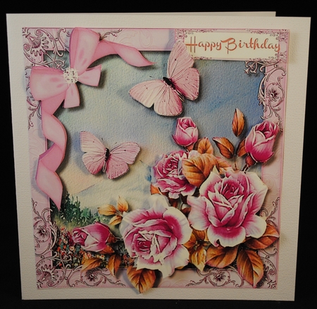 Bautiful Roses and Butterflys  by Yvonne Middleton