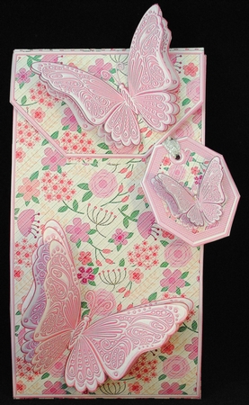 Pink & Purple Floral with Butterflies Card/Money Envelope Mini Kit by Yvonne Middleton