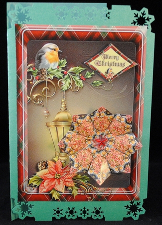 Christmas Robin Teabag Squares and Topper 2 by Yvonne Middleton