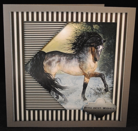 Male card Topper beautiful Horse 3 by Yvonne Middleton