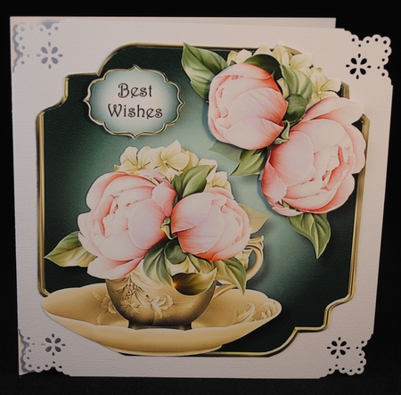 Pink Peony - Teacup & Saucer by Yvonne Middleton