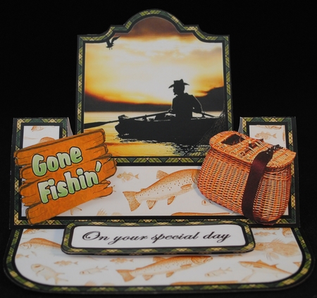 Easel pop-up  Gone Fishin by Yvonne Middleton