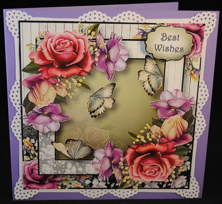 Belle Roses & Flutters 8x8 by Yvonne Middleton