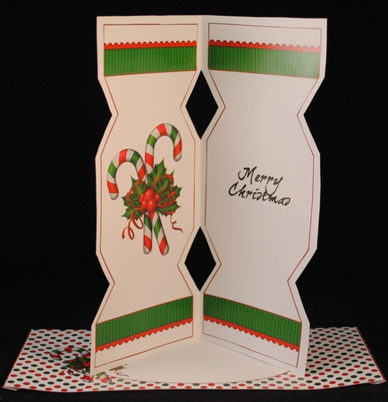 Candy Cane Cracker Card Kit by Yvonne Middleton
