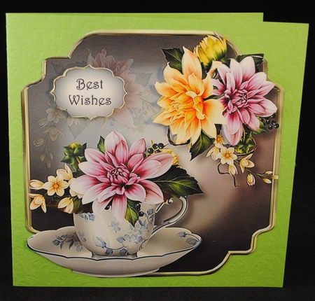 Beautiful Dahlias - Teacup & Saucer by Yvonne Middleton