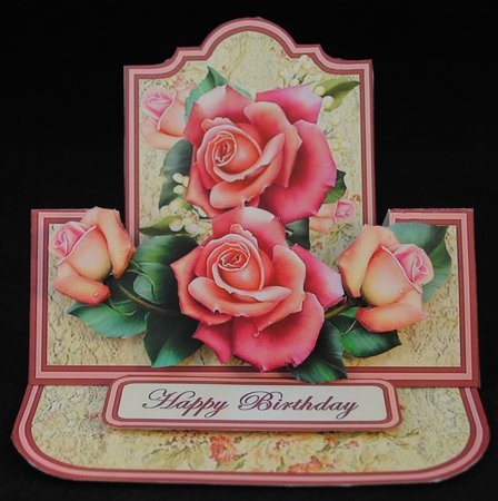 Easel pop-up Roses Speedy Recovery by Yvonne Middleton