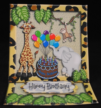Giraffee BirthdayEasel mini Kit by Yvonne Middleton